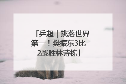乒超｜挑落世界第一！樊振东3比2战胜林诗栋