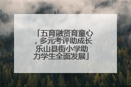 五育融贤育童心，多元考评助成长 乐山县街小学助力学生全面发展