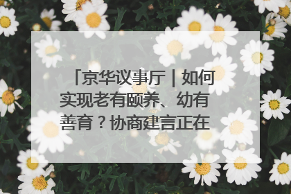京华议事厅｜如何实现老有颐养、幼有善育？协商建言正在进行中……