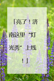 亮了！济南这里“灯光秀”上线！
