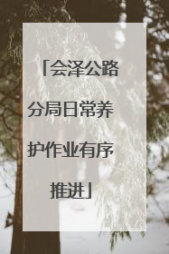 会泽公路分局日常养护作业有序推进
