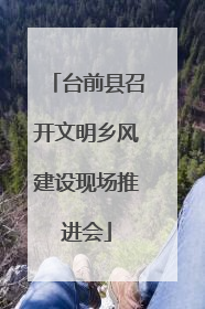 台前县召开文明乡风建设现场推进会