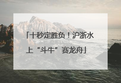 十秒定胜负！沪浙水上“斗牛”赛龙舟