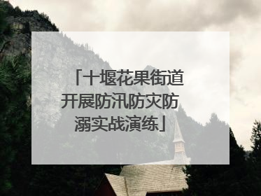 十堰花果街道开展防汛防灾防溺实战演练