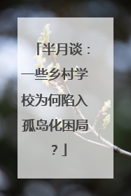半月谈：一些乡村学校为何陷入孤岛化困局？