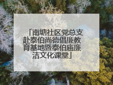 南塘社区党总支赴泰伯尚德倡廉教育基地暨泰伯庙廉洁文化课堂