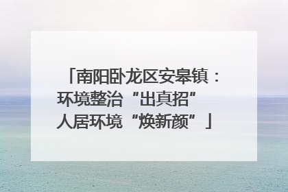 南阳卧龙区安皋镇：环境整治“出真招” 人居环境“焕新颜”