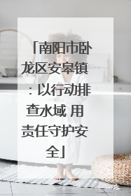 南阳市卧龙区安皋镇：以行动排查水域 用责任守护安全