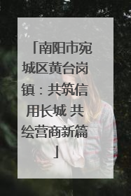 南阳市宛城区黄台岗镇：共筑信用长城 共绘营商新篇