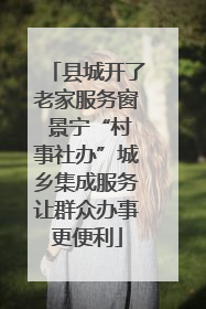县城开了老家服务窗 景宁“村事社办”城乡集成服务让群众办事更便利