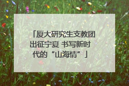厦大研究生支教团出征宁夏 书写新时代的“山海情”