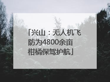 兴山：无人机飞防为4800余亩柑橘保驾护航