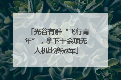 光谷有群“飞行青年”，拿下十余项无人机比赛冠军