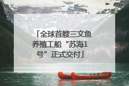 全球首艘三文鱼养殖工船“苏海1号”正式交付