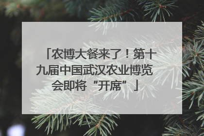 农博大餐来了！第十九届中国武汉农业博览会即将“开席”