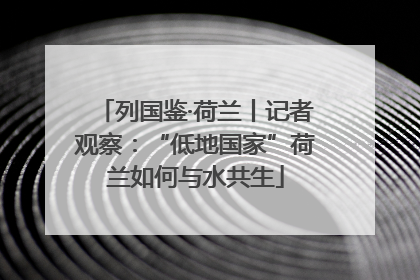 列国鉴·荷兰丨记者观察：“低地国家”荷兰如何与水共生