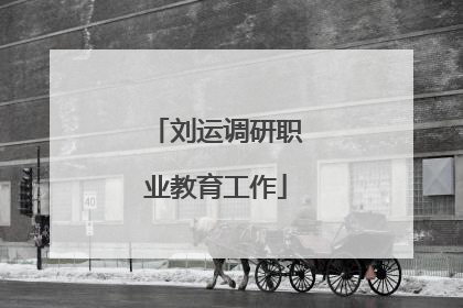 刘运调研职业教育工作