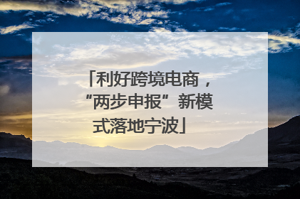 利好跨境电商，“两步申报”新模式落地宁波