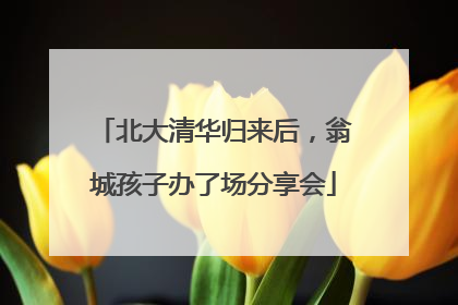 北大清华归来后，翁城孩子办了场分享会
