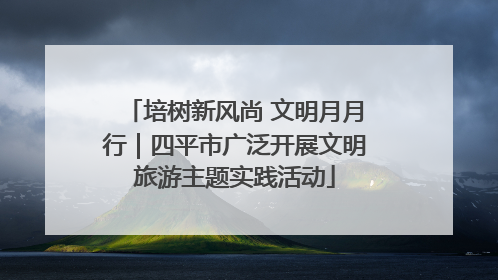 培树新风尚 文明月月行｜四平市广泛开展文明旅游主题实践活动