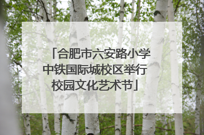 合肥市六安路小学中铁国际城校区举行校园文化艺术节