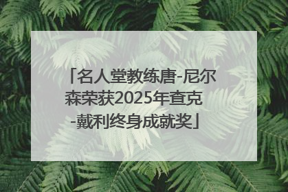 名人堂教练唐-尼尔森荣获2025年查克-戴利终身成就奖