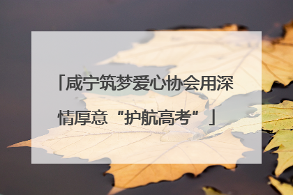 咸宁筑梦爱心协会用深情厚意“护航高考”