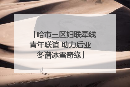 哈市三区妇联牵线青年联谊 助力后亚冬谱冰雪奇缘