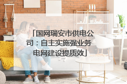 国网瑞安市供电公司：自主实施强业务 电网建设提质效