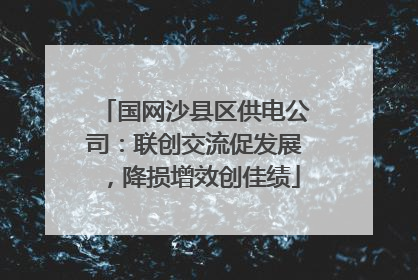 国网沙县区供电公司：联创交流促发展，降损增效创佳绩