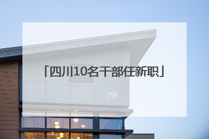 四川10名干部任新职