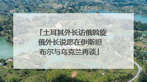 土耳其外长访俄斡旋 俄外长说愿在伊斯坦布尔与乌克兰再谈