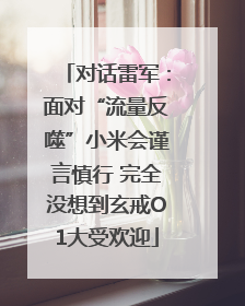 对话雷军：面对“流量反噬”小米会谨言慎行 完全没想到玄戒O1大受欢迎