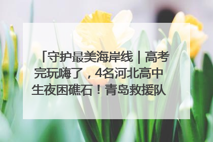 守护最美海岸线｜高考完玩嗨了，4名河北高中生夜困礁石！青岛救援队火速出动救上岸