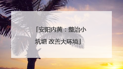 安阳内黄：整治小坑塘 改善大环境