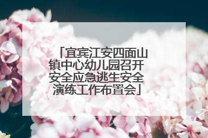 宜宾江安四面山镇中心幼儿园召开安全应急逃生安全演练工作布置会