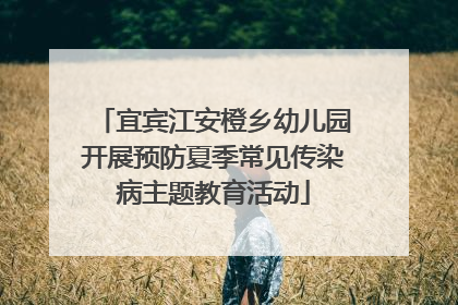 宜宾江安橙乡幼儿园开展预防夏季常见传染病主题教育活动