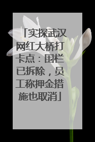 实探武汉网红大桥打卡点：围栏已拆除，员工称押金措施也取消