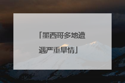 墨西哥多地遭遇严重旱情