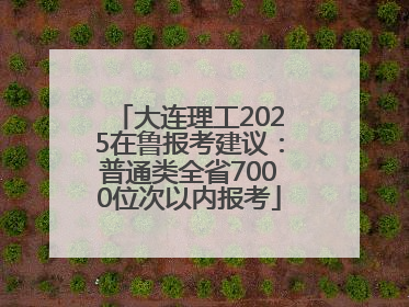 大连理工2025在鲁报考建议：普通类全省7000位次以内报考