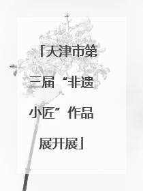 天津市第三届“非遗小匠”作品展开展