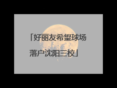 好丽友希望球场落户沈阳三校