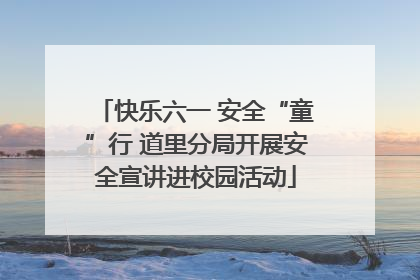 快乐六一 安全“童”行 道里分局开展安全宣讲进校园活动