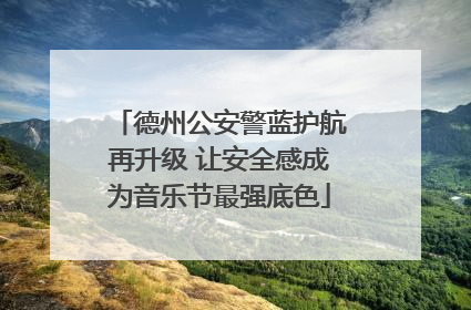 德州公安警蓝护航再升级 让安全感成为音乐节最强底色