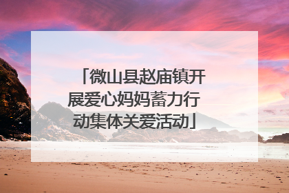 微山县赵庙镇开展爱心妈妈蓄力行动集体关爱活动