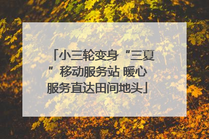 小三轮变身“三夏”移动服务站 暖心服务直达田间地头