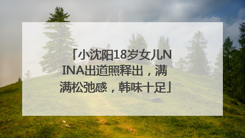 小沈阳18岁女儿NINA出道照释出，满满松弛感，韩味十足