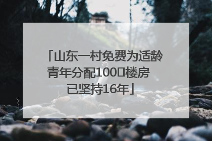 山东一村免费为适龄青年分配100㎡楼房 已坚持16年
