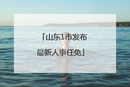 山东1市发布最新人事任免
