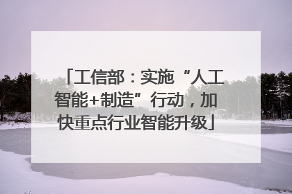 工信部：实施“人工智能+制造”行动，加快重点行业智能升级
